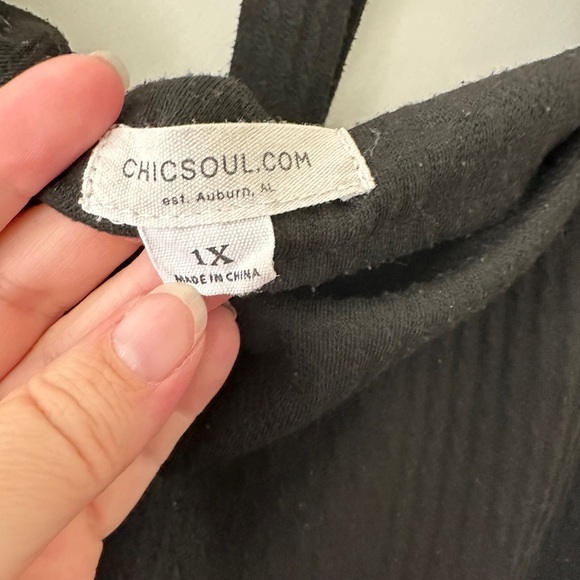 Chic Soul Black Mini Dress with Puff Sleeves - Picture 5 of 6